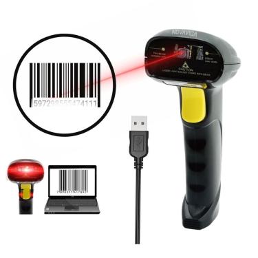 Imagem de Leitor de Código de Barras com Fio 1D Portátil USB Produtos Boleto