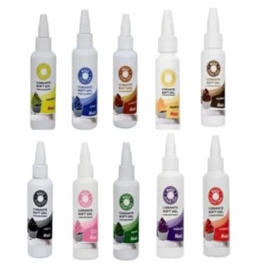 Imagem de Kit 10 Corante Alimentício Soft Gel Mago - 15ml Confeitaria