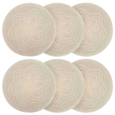 Imagem de Conjunto 6 Peças Jogo Americano Redondo Sousplat Crochê