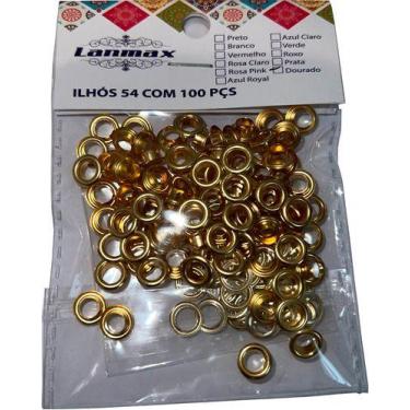 Imagem de 100 Ilhós 54 Colorido Varias Preto Rosa  Cores Com Arruela - Lanmax, D