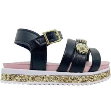 Imagem de Sandália Infantil Molekinha Papete Brilho Conforto Feminina-Feminino