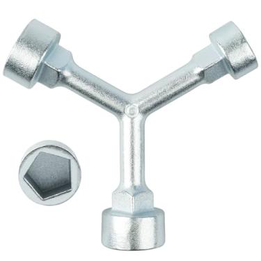 Imagem de Fospectra MKH10820 Chave de caixa de medidores – Serve para medidores de água grande Mueller e padrão de 1 Pentágono, ferramenta de desligamento compatível com caixas de medidor de água, chave de