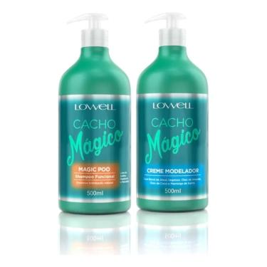 Imagem de Kit Cacho Mágico Shampoo Funcional 500 ml + Creme Modelador 500 ml Lowell