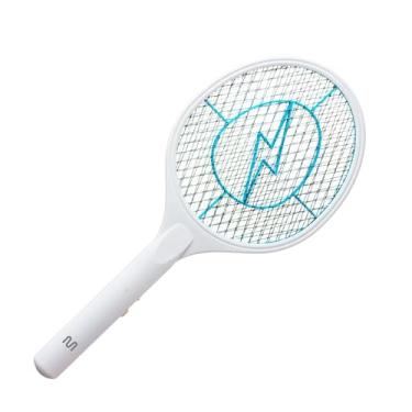 Imagem de Raquete Elétrica Mata Insetos com Bateria Recarregável Bivolt Multi Saúde - HC034
