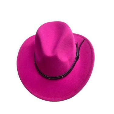 Imagem de Chapéu country Western Cowboy hat unisex aba pequeno fita em Couro, La