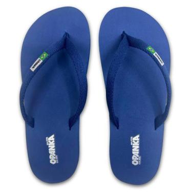 Imagem de Chinelo Opanka 100 Sandália Dedo Confortável Tira Fina Macio, Azul, Ma