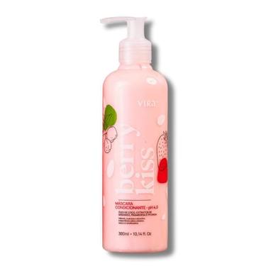 Imagem de Máscara Condicionador Berry Kiss Máscara Hidratante para Cabelos, 300ml, Redução de Frizz e Nutrição Profunda, com Óleo de Coco e Extratos de Frutas Vermelhas