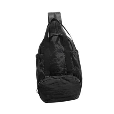 Imagem de menolana Caminhando Backpack Saco de bolsa de peito Organizador, bolsa de eslinga pequena mochila mochila multiuso Daypack para esportes de ciclismo, Preto