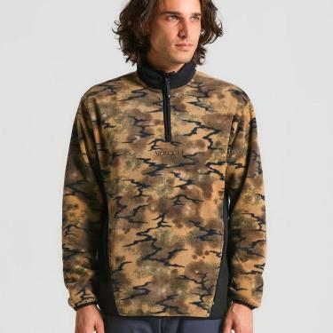 Imagem de Moletom Careca Volcom Error 92 Mock - DARK KHAKI-Masculino