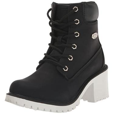 Imagem de Lugz Bota feminina da moda cravo, Preto/branco, 7.5