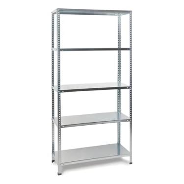 Imagem de Prateleira Estante Multiuso De Aço Galvanizado 90x198 Com 5 Divisórias Reforçada