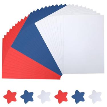 Imagem de 30 folhas de cartolina colorida do Dia da Independência do Dia da Independência, 5 cores, 180 g/m², cartolina sortida para escola, faça você mesmo, cartões de scrapbook, papel para impressão