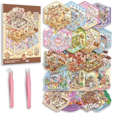 Imagem de Coleção Sticker Scene, livro 3D, 20 conjuntos, faça você mesmo, crianç