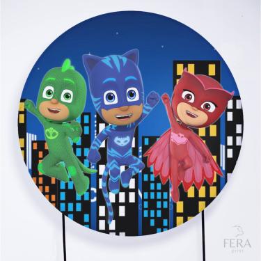 Imagem de Painel Decorativo para Festa 1,30x1,30 metros Vesti Fácil com Elástico PJ Masks - Fera Print