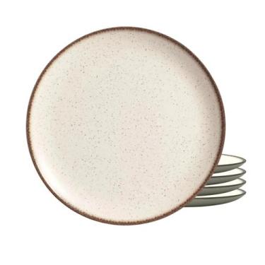 Imagem de Jogo De Pratos Raso Cerâmica Kit 4 Peças 29cm Coup Vanilla Alleanza Ru