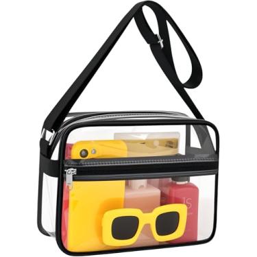 Imagem de MAY TREE Bolsa transparente para eventos de estádio bolsa carteiro transparente adequada para roupas de shows e eventos esportivos