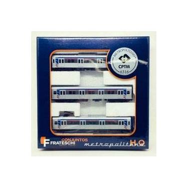 Imagem de FRATESCHI Conjunto de Trem Modelo HO 1/87 - Locomotiva, Vagões, Trilhos - Criança - Metal e Plástico - Manual