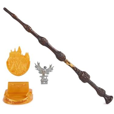 Imagem de Wizarding World Harry Potter Varinha mágica de colecionador Albus Dumbledore de 12 polegadas com suporte e ícone fundido à pressão, série Magical Creatures