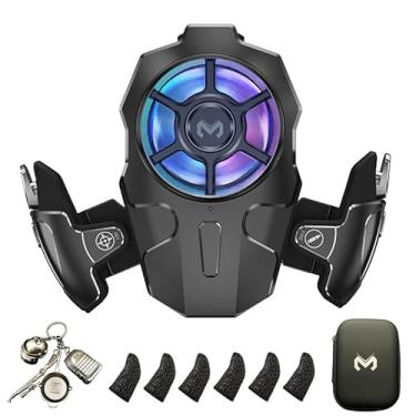 Imagem de PUBG Gatilhos móveis de alta frequência 11 em 1 com ventilador de resfriamento, controle de jogo para celular PUBG com cooler para PUBG/Fortnite/Call of Duty, 40 tiros por segundo (máx.) (memorando)