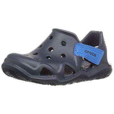 Imagem de Crocs Tênis infantil unissex Swiftwater Wave, Azul marino, 13 Little Kid