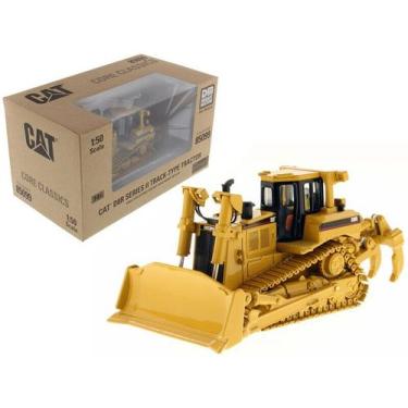 Imagem de Miniatura trator de esteira caterpillar d8r escala 1/50, Amarelo