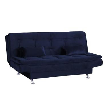 Imagem de Sofá Cama Leone Plush Matrix Azul