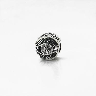 Imagem de Berloque Bali Espaçador Olho Grego Cravejado Zircônias Cristal