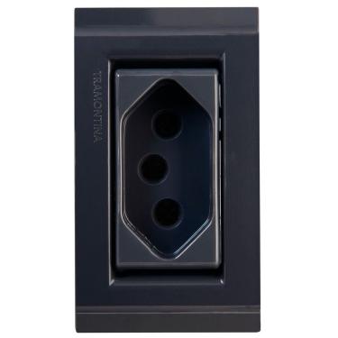 Imagem de Conjunto Para Móvel 1 Tomada 2p+t 20 A Tramontina Liz Grafite Tramontina