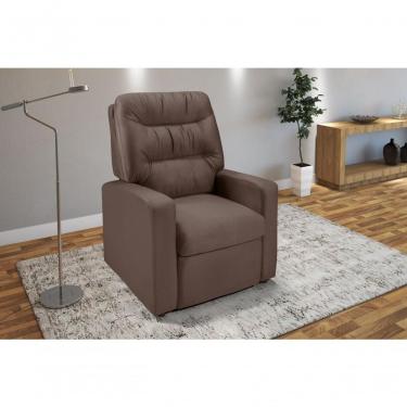 Imagem de Poltrona Reclinável Paris Papai Mamãe Amamentação Suede Marrom 379