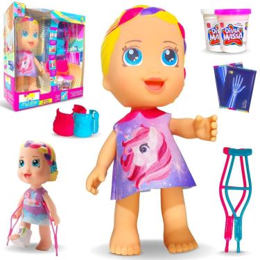 Imagem de Brinquedo Boneca Dodói Gesso Molde C/ Acessórios E Massinha [f114]