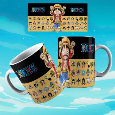Imagem de Caneca De Porcelana 325ml Animes Decorada One Piece 2