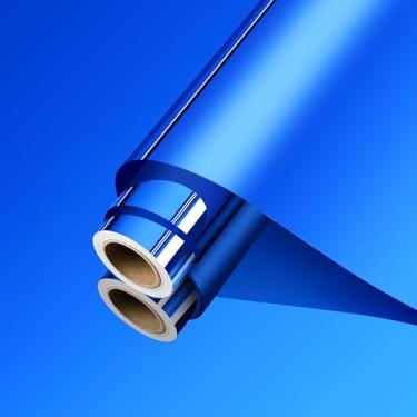 Imagem de ReWallpaper Adesivo espelhado azul de 40 cm x 7 m para parede papel de contato autoadesivo