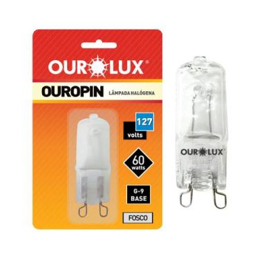 Imagem de Lâmpada Halógena Bipino G9 60w 127v Ourolux Luz Amarelada 2800K