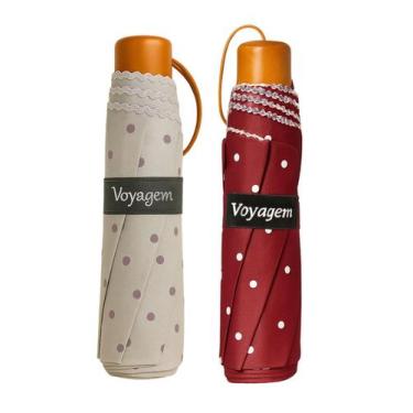 Imagem de KIT 02 Guardas-Chuva Reforçado Voyagem Cinza e Vermelho 010R