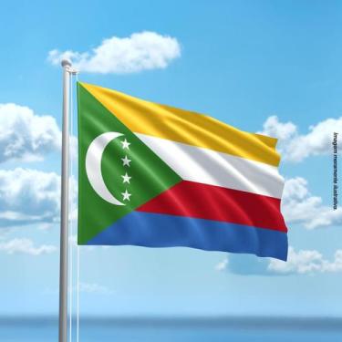 Imagem de Bandeira de Comores 80cmx140cm Tecido Oxford 100% Poliéster - Presente