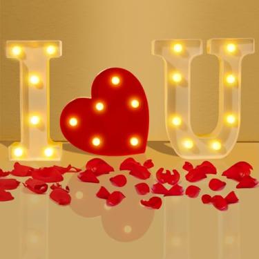 Imagem de PAMASE Letras Iluminadas I Love You - Grande Decoração Romântica Para O Dia Dos Namorados, Letreiro De Luz Led I Love You, Letreiro De Néon Para Noites Especiais, Casamento, Aniversário De Casamento