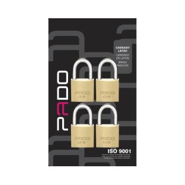 Imagem de Cadeado Pado 4E-30Mm (4 Msm Segr/4 Chaves Iguais) Bl