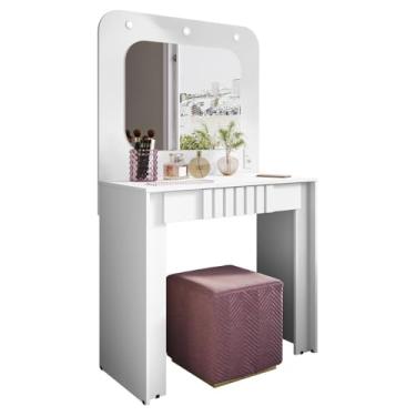 Imagem de Penteadeira Camarim Rouge Branco com Espelho Moveis Bechara