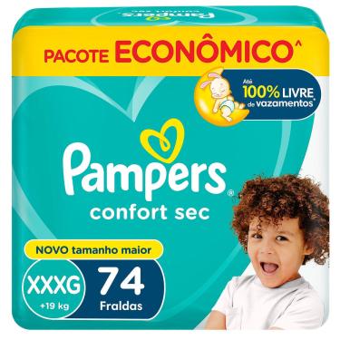 Imagem de Fralda Pampers Confort Sec Tamanho XXXG 74 Fraldas