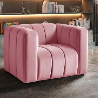 Imagem de Poltrona Decorativa Retrô Moderna Sala de Estar Mona - BELLA DECOR