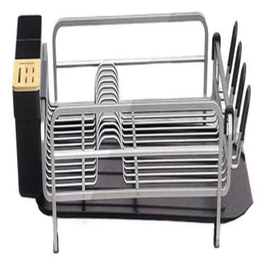 Imagem de Escorredor De Louça Aluminio Completo 12 Pratos 53x35x17cm