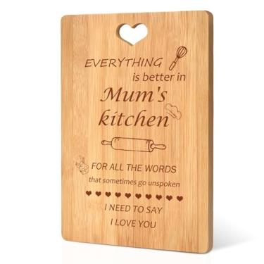 Imagem de Presentes de Dia das Mães para a Mãe, Tábua de Corte de Bambu, Presentes Personalizados para a Mãe, Presentes de Melhor Mãe de Todos os Tempos para Dia das Mães, Aniversário e Natal da Filha