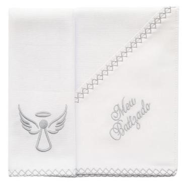 Imagem de Lembrancinha Toalha Batizado Fralda Paninho de Boca Bebe Batismo Padri