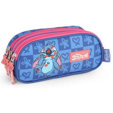 Imagem de Estojo Triplo STITCH DISNEY Luxcel ET47744SC Azul