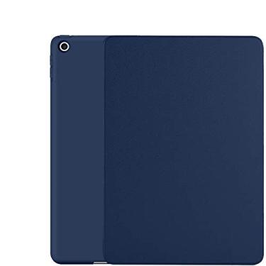 Imagem de iPad Air 3 2019 PRO 10,5 polegadas 2017 Air 3ª geração A1701 A2152 A2123 MQF12LL/A MQEY2LL/A MQF22LL/A MQF02LL/A Capa magnética de silicone macio à prova de choque - azul marinho