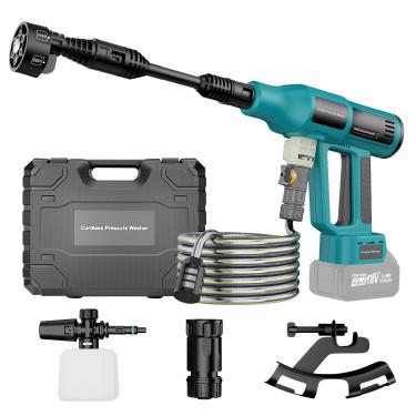 Imagem de CAMXTOOL Lavadora De Alta Pressão Sem Fio Para Makita, Bateria 18 V, Portátil, 700 Psi, Com Mangueira 5 M, Bico 6 Em 1, 4 Configurações Velocidade, Cerca Piso Carro Operada Por (Apenas Ferramenta)