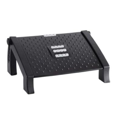 Imagem de ESSENLY - Apoio para Pés Ergonômico NR 17 – Suporte para os Pés Escritório Antiderrapante Com Altura Ajustável Em 6 Posições Com Rodas De Massagem Preto