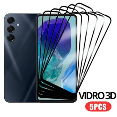 Imagem de Kit 5 Películas De Vidro 3D Para Samsung Galaxy M55 Cobre Toda a Tela do Aparelho
