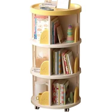 Imagem de Estante De Canto De Leitura Mesa De Cabeceira Sofá Rack De Armazenamento Lateral Estante De Decoração Para Casa Armazenamento De Classificação De Presentes Com Rodízios, Brown, 3 layers