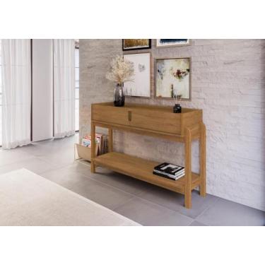 Imagem de Aparador Buffet Lizz Com 2 Gavetas E Pés De Madeira Maciça - 6 Cores -